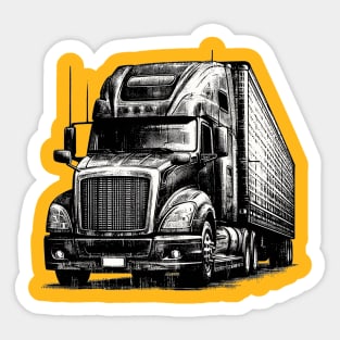 Semi-trailer truck Sticker